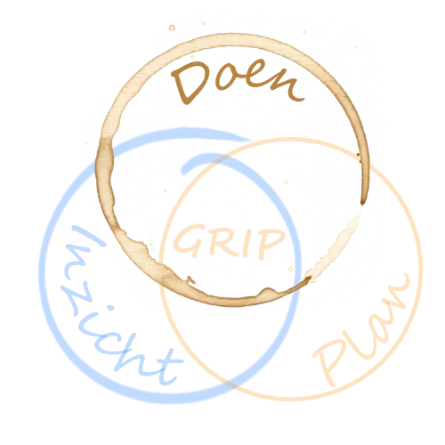 KrijgGrip-logo met accent op Doen